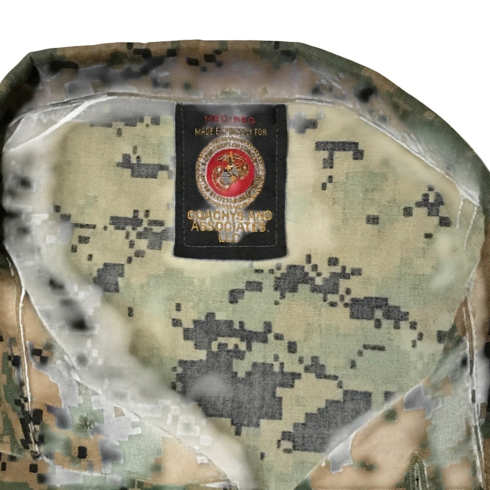 USMC MARPAT Woodland Digital Camo Utility Blouse Jacket Coachys Medium Regular - Picture 4 of 4